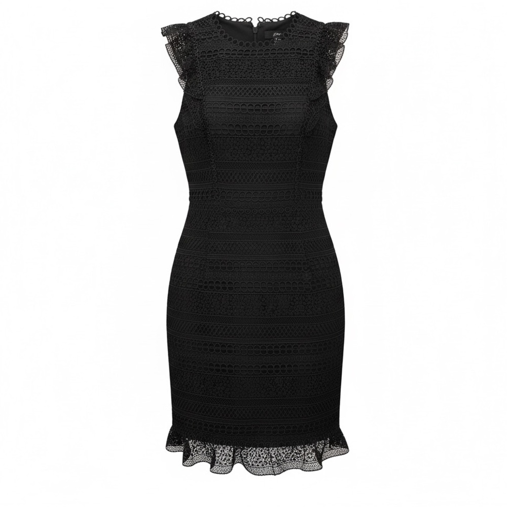 NWT J.Crew Women’s Black Polyester Mini Cocktail Sleeveless Ruffled Dress Size 6
